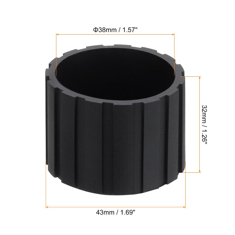 يو إكس سيل 4 قطع من أغطية أطراف أرجل الكرسي من uxcell، غطاء أغطية نهاية أقدام الكرسي غير القابل للانزلاق مقاس 1-1/2 بوصة من مادة PVC، واقيات أرضية أرجل الكرسي الدائري للأثاث، أسود - Image 2